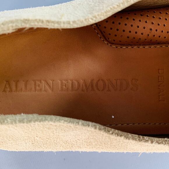 Size 13 Denali Beige Vegetable Tanned Suede Crepe Sole Slip On Venetian Loafers - Picture 7 of 9